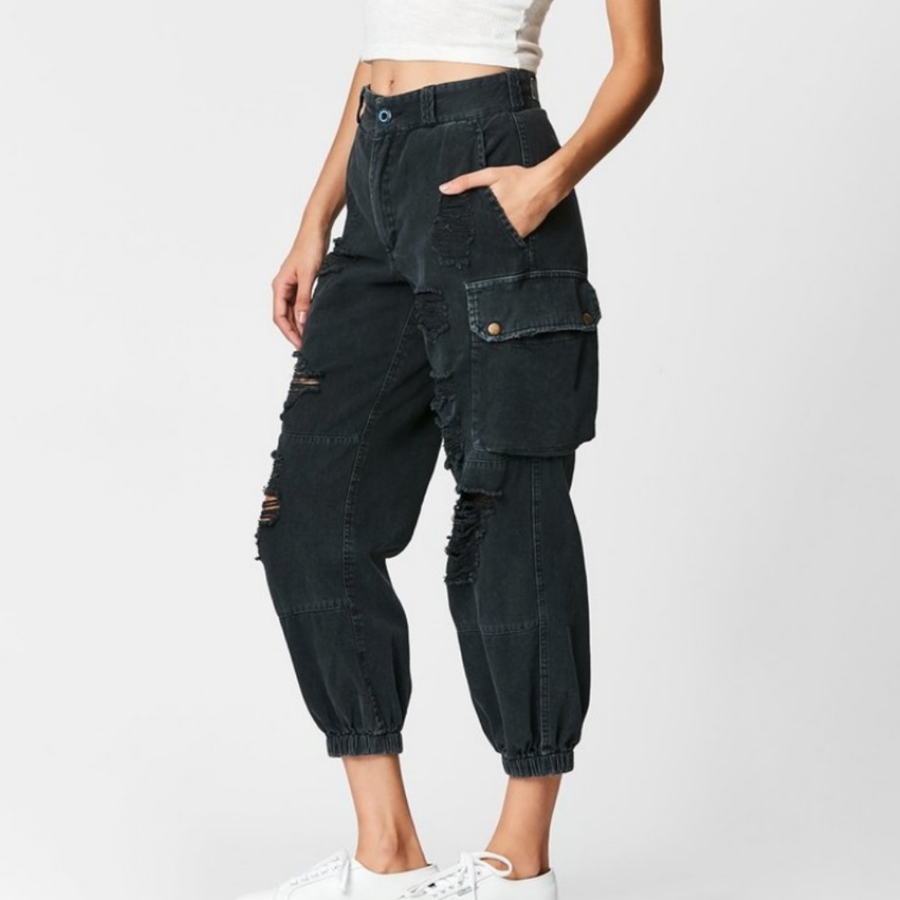 Carmar Denim Baggy Grinded Cargo Pant